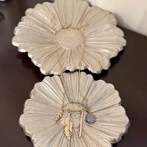 Banana Republic Gold Pendant Necklace with Charms